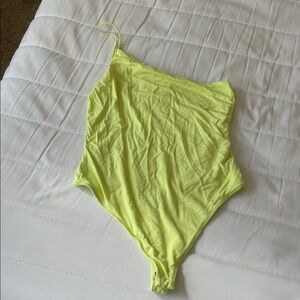 Good American Neon Yellow Bodysuit